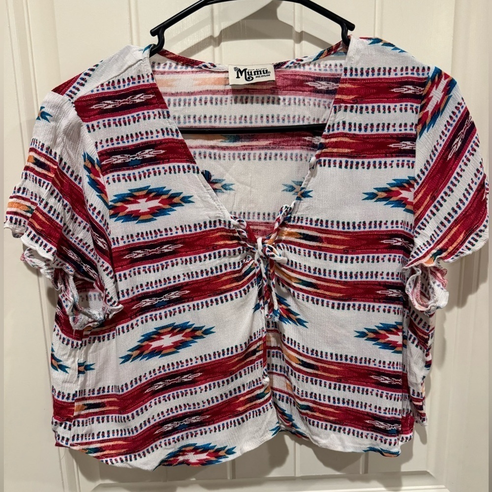 Show Me Your MUMU crop lattice top